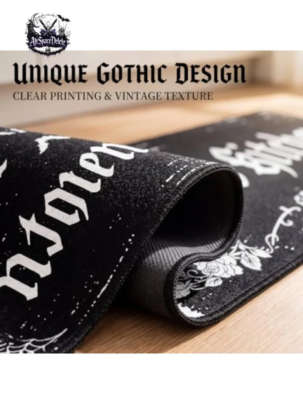 2 Pc Halloween Kitchen Rugs Witchy Floor Mats Gothic Home Decor
